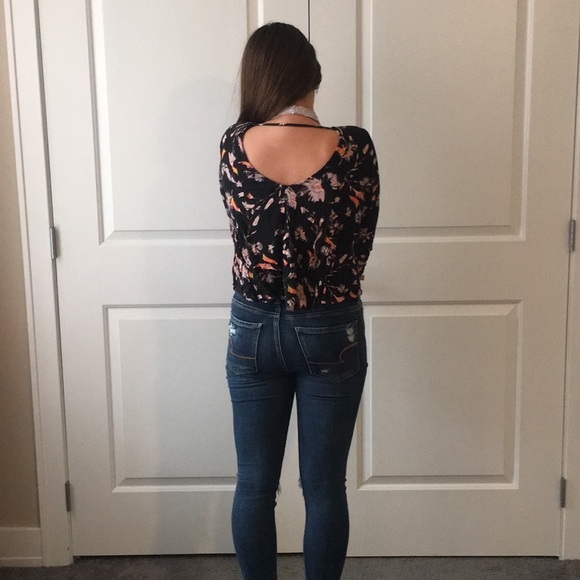 Cute Floral Top With a Fun Back - Picture 2 of 3